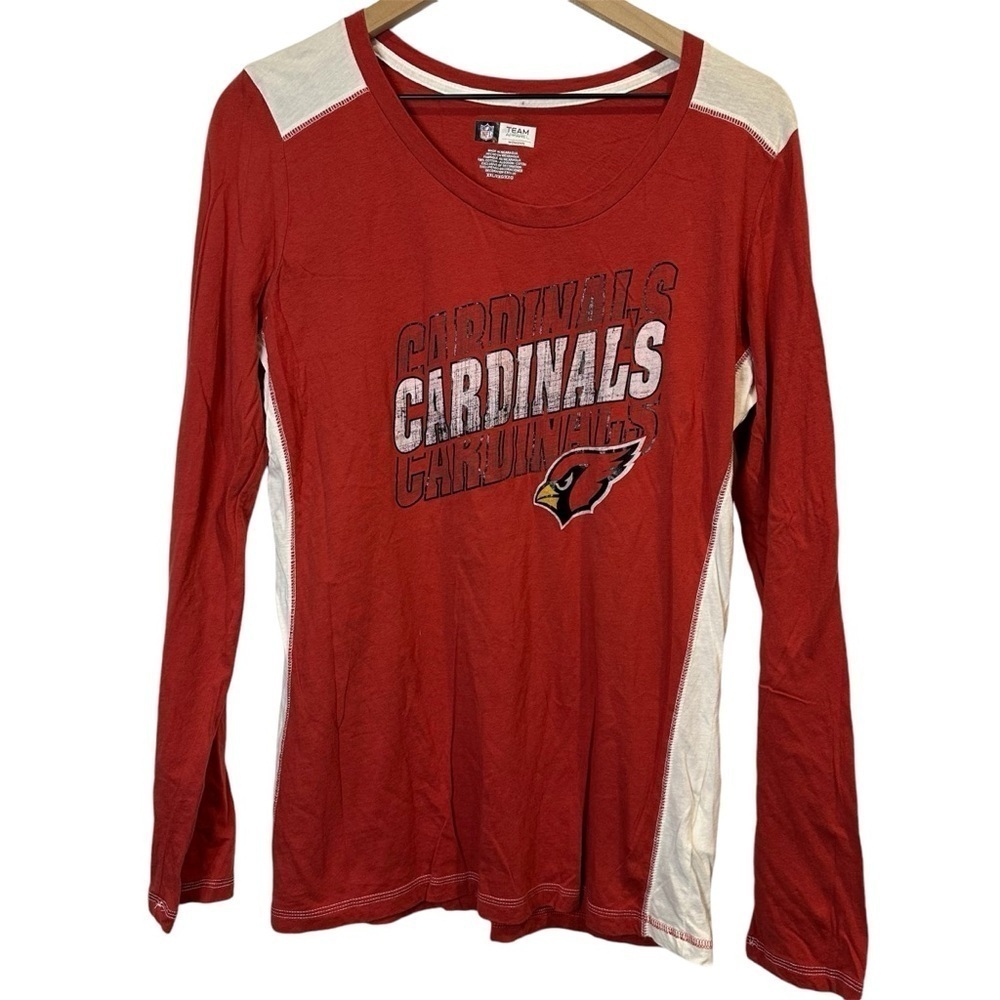 NFL Apparel Women’s St. Louis Cardinals Red Fitted Long Sleeve T-Shirt Size XXL